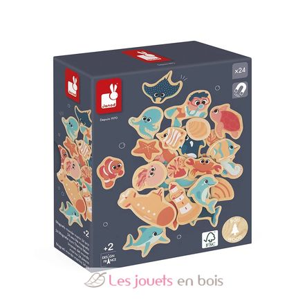 Magnets Monde marin 24 pièces J09649 Janod 3