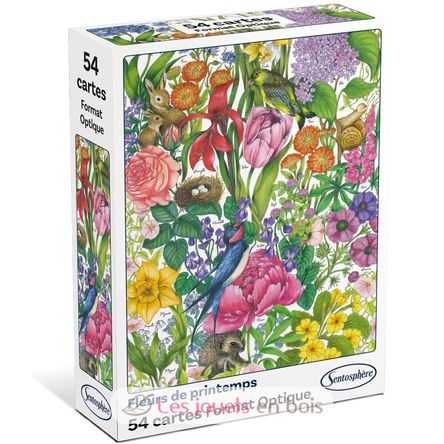 Jeu de 54 cartes Fleurs de printemps SS-1300 Sentosphère 3
