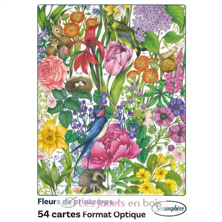 Jeu de 54 cartes Fleurs de printemps SS-1300 Sentosphère 4