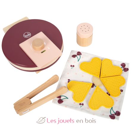 Gaufrier en bois Tasty rouge LE12850 Small Foot company 2