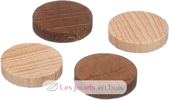 Boîte 40 pions dames en buis JJ8985-5102 Jeujura 2