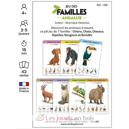 Jeu des 7 Familles Animaux SS-1381 Sentosphère 3