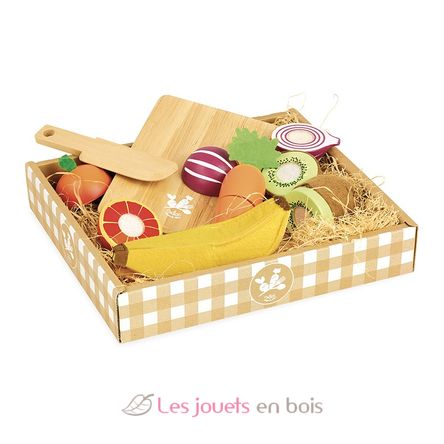 Fruits et légumes à découper en bois - Jour de Marché - Vilac 8106