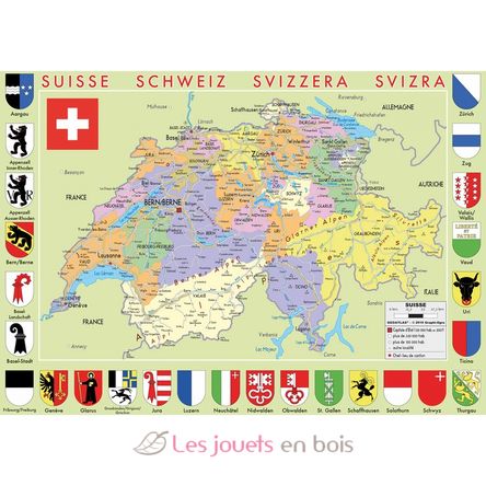 Puzzle Carte de Suisse K77-50 Puzzle Michèle Wilson 2