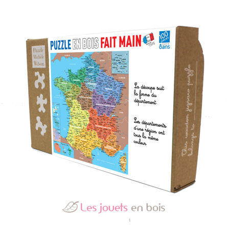 Carte de France des départements K80-100 Puzzle Michèle Wilson 1