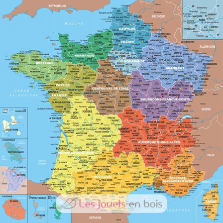 Puzzle carte de France des régions K80-24 Puzzle Michèle Wilson 2