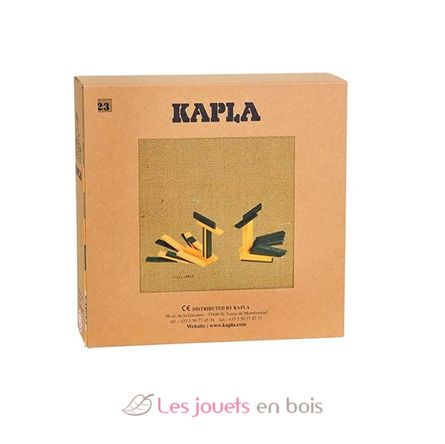 Kapla 9000160 Lot de 40 planchettes en bois Jaune