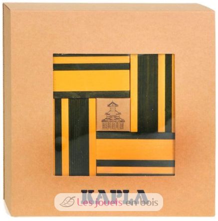 Coffret 40 planchettes vert et jaune avec livre KAJLJP23-4358 Kapla 2