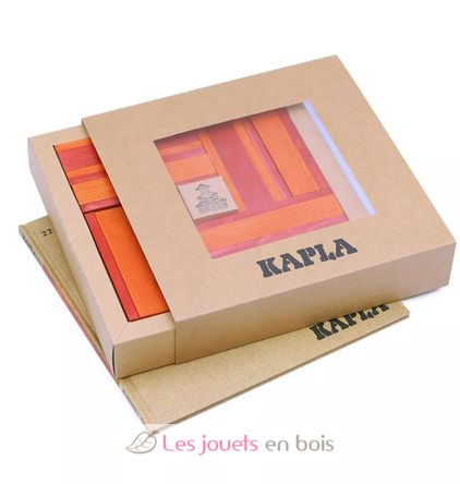 Coffret 40 planchettes rouges et orange avec livre d'art KARLRP22-4356 Kapla 3