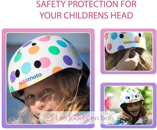 Casque enfant Pastel Dotty Medium KMH023M Kiddimoto 3