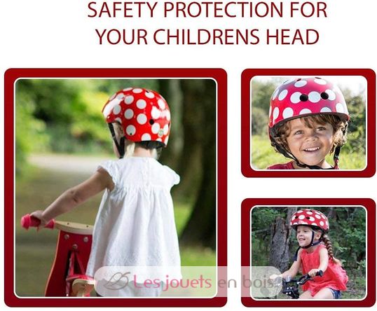 Casque enfant Red Dotty Medium KMH009M Kiddimoto 5