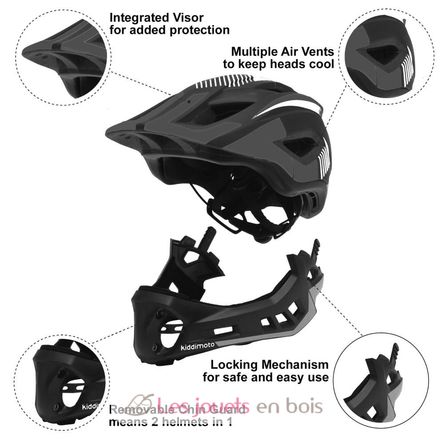 Taille S - Noir - Moto rcycle jeunesse enfants enfant casque intégral moto  cross casco moto tout-terrain rue lunettes gants vélo casques vtt capacete