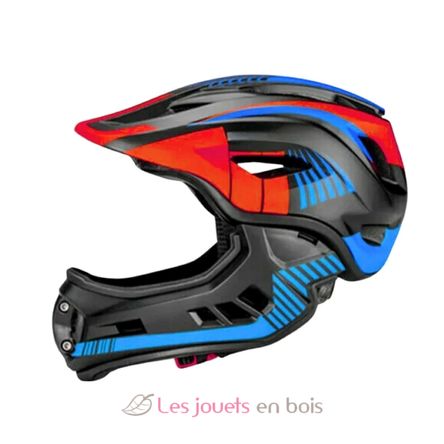 Casque vélo intégral noir rouge bleu S KMHFF08S Kiddimoto 1