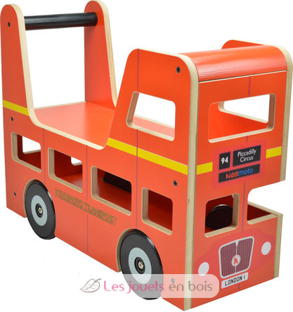 Porteur London Bus Kiddimoto, un porteur en bois pour enfant