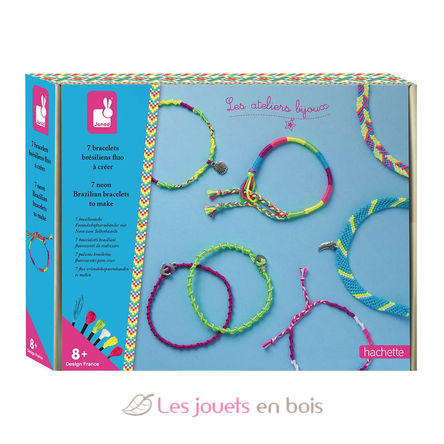 Coffret 7 Bracelets Brésiliens Fluo à créer J07929 Janod 1