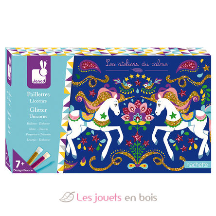 Set créatif Paillettes Licornes J07883 Janod 1