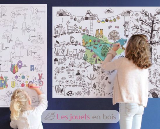 Coloriage géant XXL Anniversaire | Optimistick