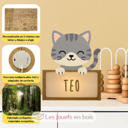 Lampe à poser personnalisable - Chat VI-LSP18 Vintiun 4