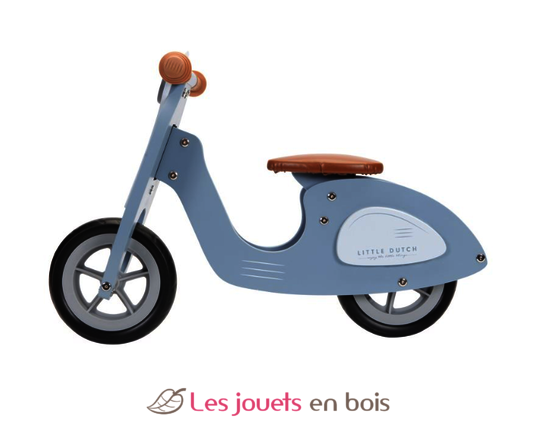 Draisienne bois Scooter Bleu Little Dutch. De 2 4 ans