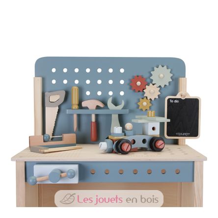 Etabli en bois bleu LD7079 Little Dutch 2