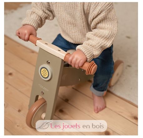 Tricycle en bois vert olive LD7124 Little Dutch 4