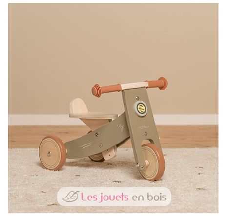 Tricycle en bois vert olive LD7124 Little Dutch 7