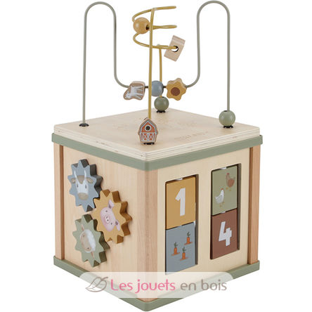 Cube d'activités en bois Little Farm LD7131 Little Dutch 2