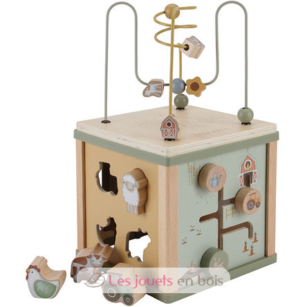 Cube d'activités en bois Little Farm LD7131 Little Dutch 1