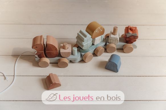 Train en bois écureuil Forest Friends LD7235 Little Dutch 3