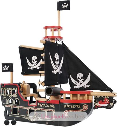 Bateau Pirate Barberousse jouet en bois bateau pirate