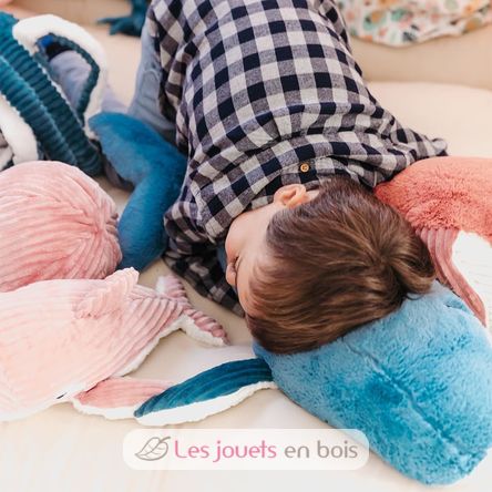 Peluche Ptipotos Baleine maman bébé bleue DE74301 Les Déglingos 3