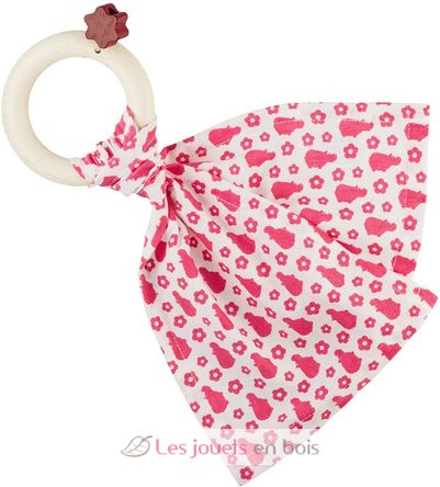 Hochet Doudou Bib0+ rose EFK-120-000-604 Little Big Things 1