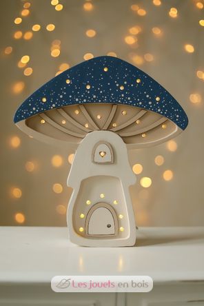 Lampe Veilleuse Maison Champignon bleu LL083-360 Little Lights 2