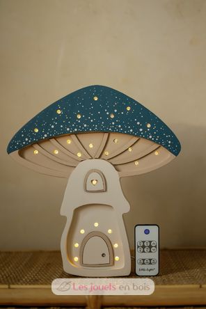 Lampe Veilleuse Maison Champignon bleu LL083-360 Little Lights 3