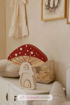 Lampe Veilleuse Maison Champignon rouge LL083-325 Little Lights 5