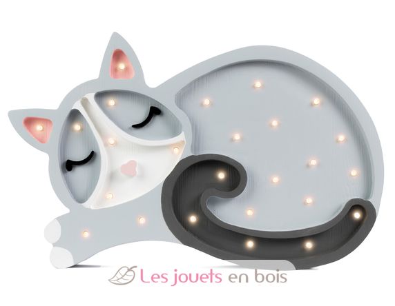 Lampe Veilleuse Chat Gris LL003-500 Little Lights 1