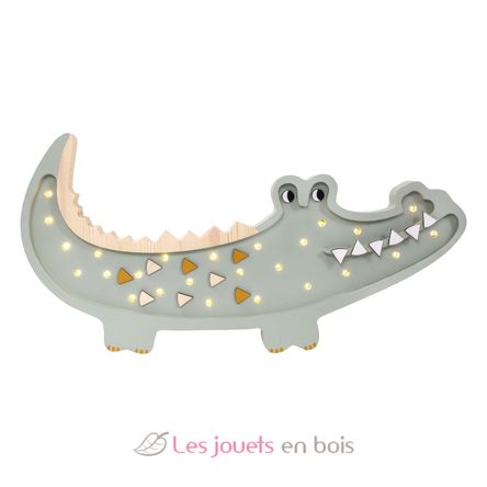 Lampe Veilleuse Crocodile Kaki pastel LL052-376 Little Lights 1