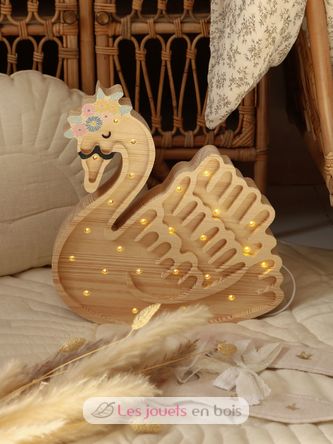 Lampe Veilleuse Cygne bois naturel LL050-000 Little Lights 4