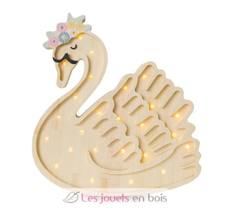 Lampe Veilleuse Cygne bois naturel LL050-000 Little Lights 1