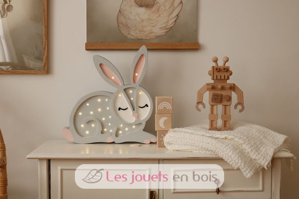 Lampe Veilleuse Lapin Gris clair LL008-500 Little Lights 6