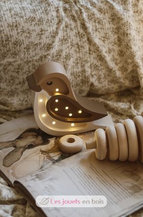 Lampe Veilleuse Oiseau Café Beige LL054-475 Little Lights 4