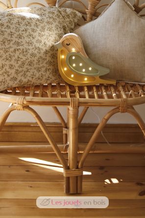 Lampe veilleuse en bois hibou