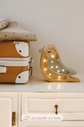 Lampe Veilleuse Oiseau Kaki Moutarde - Little Lights