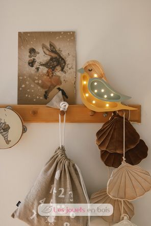 Lampe Veilleuse Oiseau Kaki Moutarde LL054-398 Little Lights 3