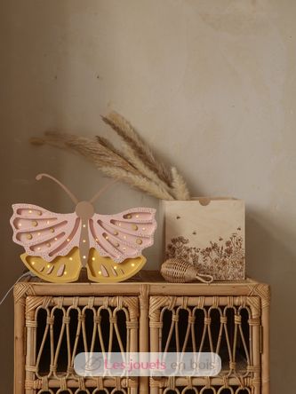 Lampe Veilleuse Papillon miel rose LL073-398 Little Lights 2