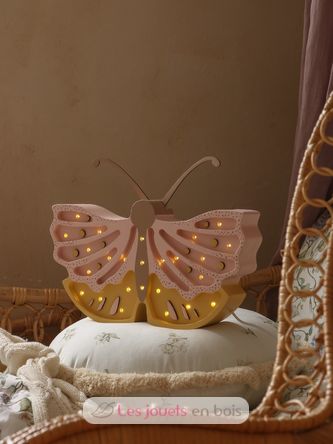 Lampe Veilleuse Papillon miel rose LL073-398 Little Lights 6