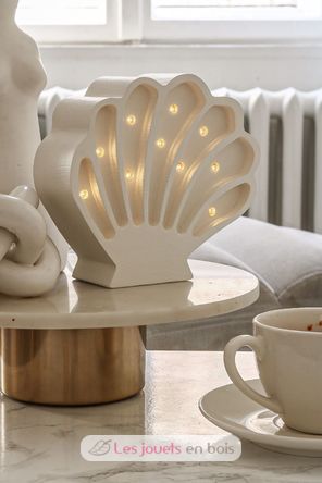 Lampe Veilleuse Coquillage Perle blanche LL082-001 Little Lights 9