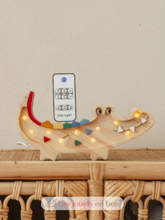 Petite Lampe Veilleuse Crocodile bois naturel LL071-000 Little Lights 2