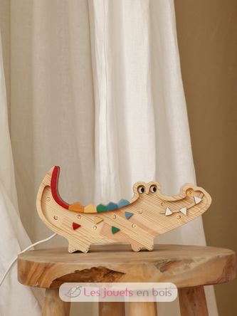 Petite Lampe Veilleuse Crocodile bois naturel LL071-000 Little Lights 5