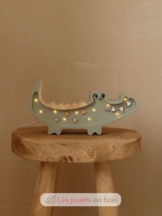 Petite Lampe Veilleuse Crocodile Kaki pastel LL071-376 Little Lights 2